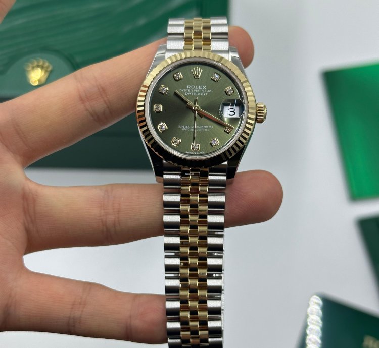 Rolex Datejust 31 278273g Green Dial Jubilee