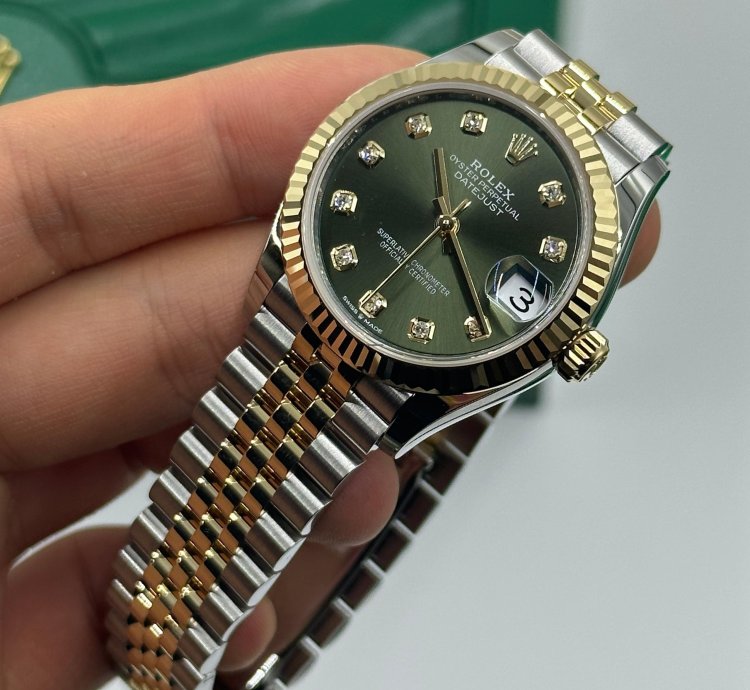 Rolex Datejust 31 278273g Green Dial Jubilee