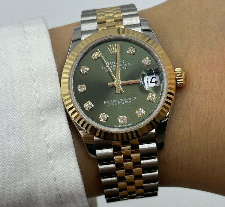 Rolex Datejust 31 278273g Green Dial Jubilee