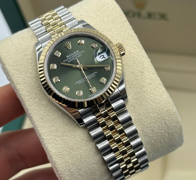 Rolex Datejust 31 278273g Green Dial Jubilee