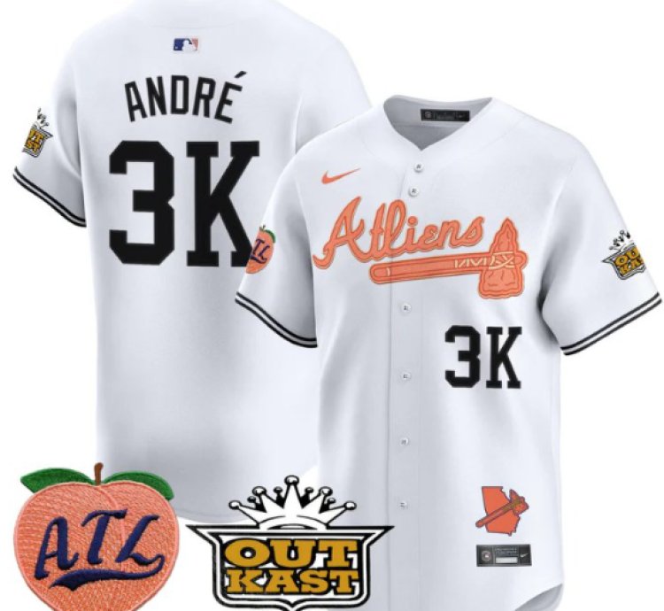 André Jersey 3k Atlanta Braves Atliens Peach Vapor Premier Limited Stitched White