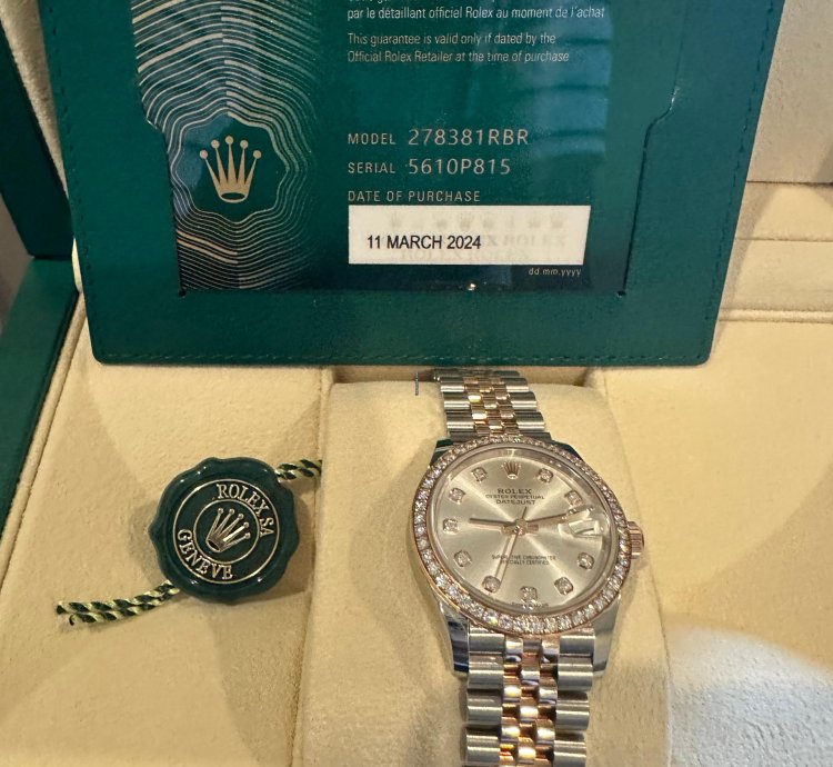 Rolex Datejust 31 278381rbr-0016 Datejust 31 Mm Everose Gold Jub Silver 10 Br Diamond Bezel