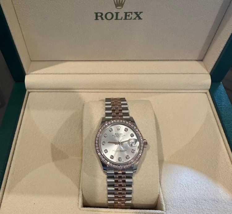 Rolex Datejust 31 278381rbr-0016 Datejust 31 Mm Everose Gold Jub Silver 10 Br Diamond Bezel