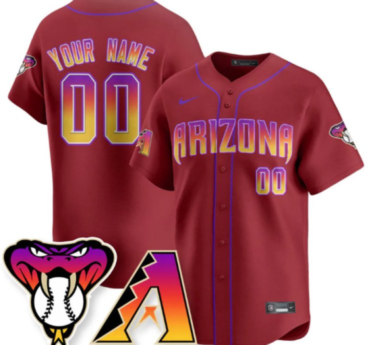 Custom Arizona Diamondbacks Jersey 2025 City Connect Concept Stitched Red
