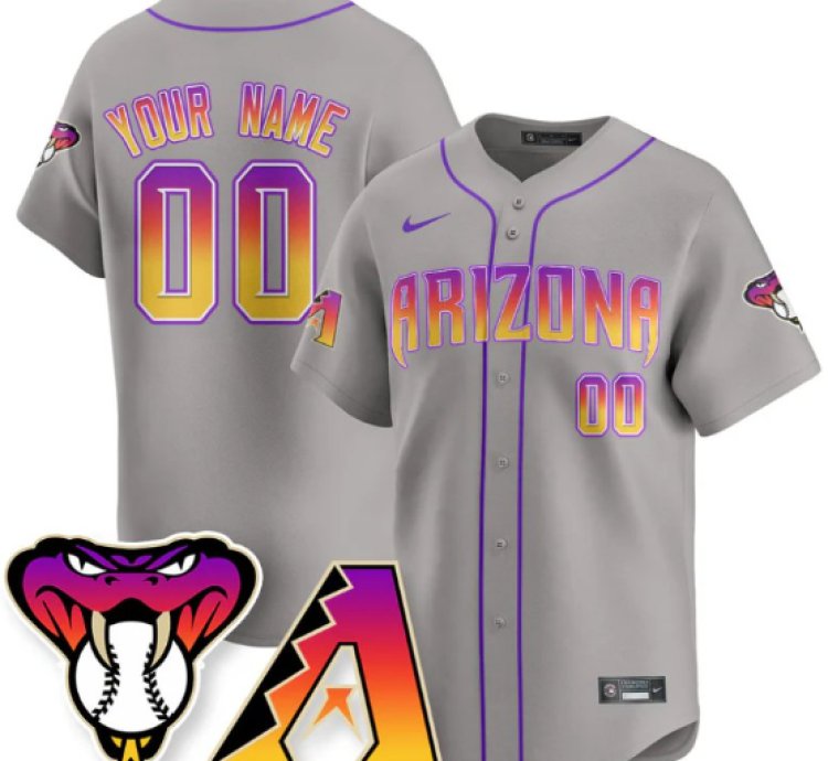 Custom Arizona Diamondbacks Jersey 2025 City Connect Concept Stitched Gray