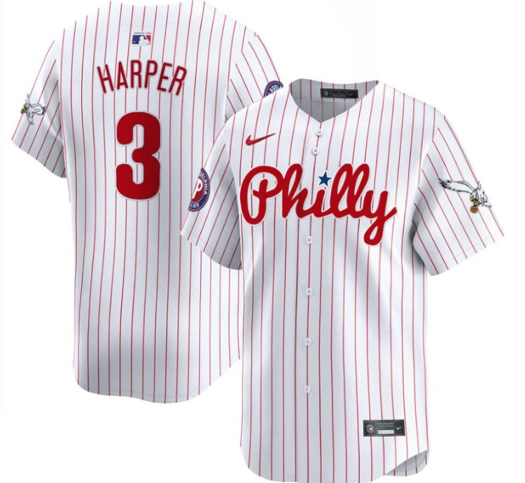 Bryce Harper Jersey 3 Phillies And Eagles Vapor Premier Limited Stitched Pinstripe