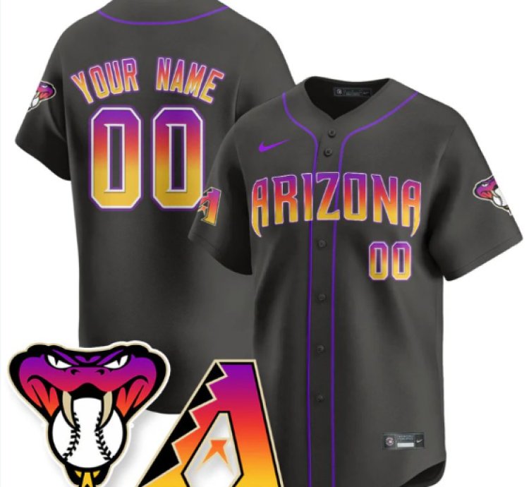 Custom Arizona Diamondbacks Jersey 2025 City Connect Concept Stitched Black