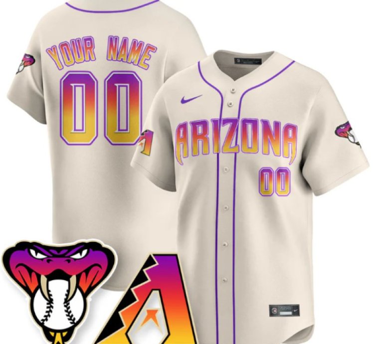 Custom Arizona Diamondbacks Jersey 2025 City Connect Concept Stitched Cream