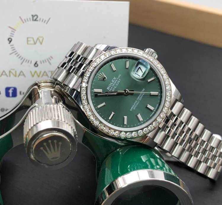 Rolex Datejust 31 278384rbr Green Index Dial Jubilee