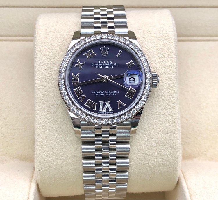 Rolex Datejust 31 278384rbr Ixvi Purple Roman Dial Jubilee
