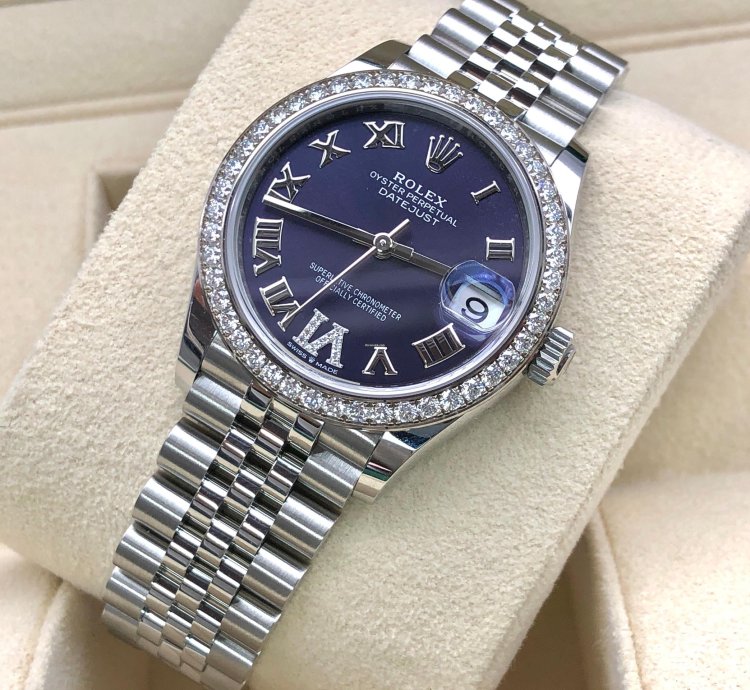 Rolex Datejust 31 278384rbr Ixvi Purple Roman Dial Jubilee