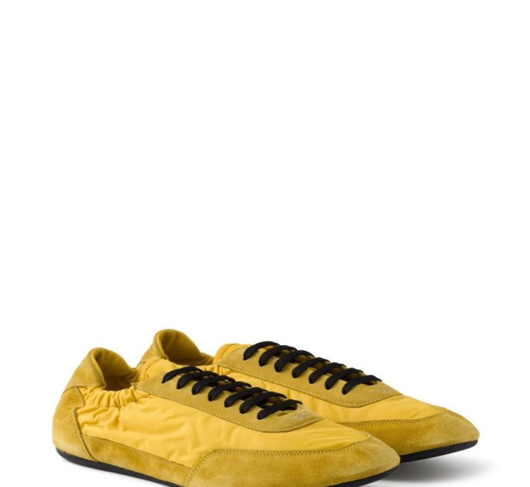 Collapse Re-nylon And Suede Sneakers