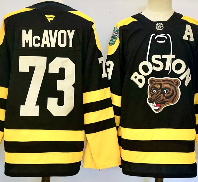 Mens Charlie Mcavoy Jersey 73 Boston Bruins 2023 Winter Classic Stitched