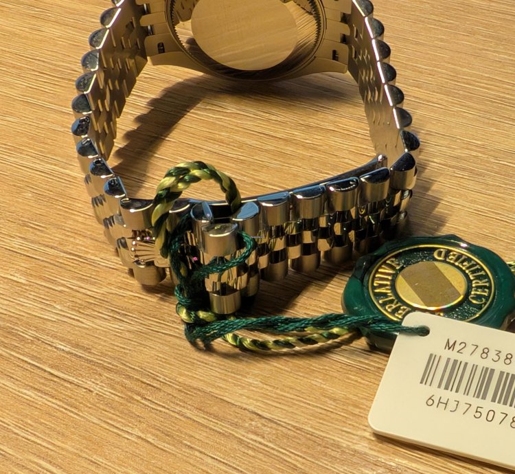 Rolex Datejust 31 Azurro With Diamonds Bezel Floral Face Gold Steel Jubilee