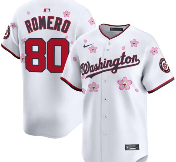 Maxwell Romero Jr Jersey 80 Washington Blossom Vapor Premier Limited Stitched White