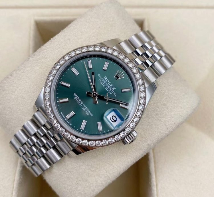 Rolex Datejust 31 Green Index Jub