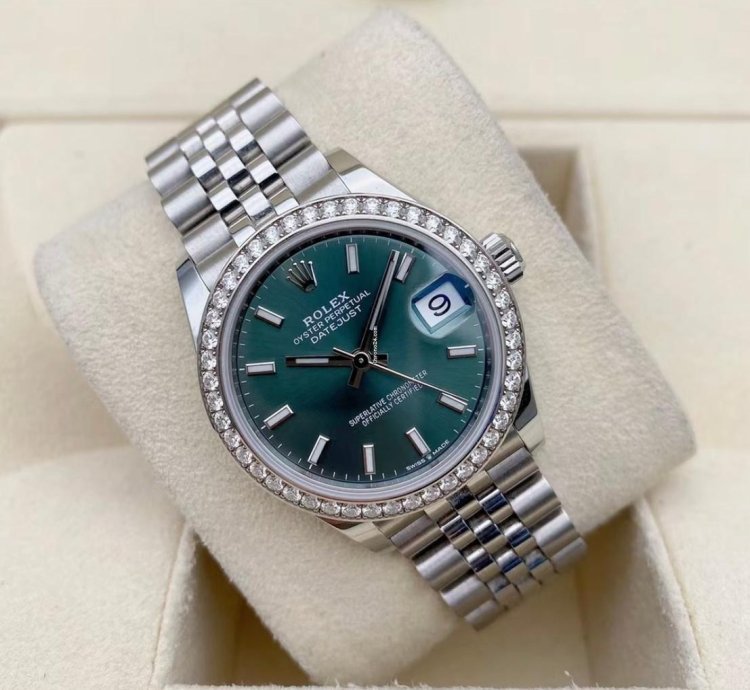 Rolex Datejust 31 Green Index Jub