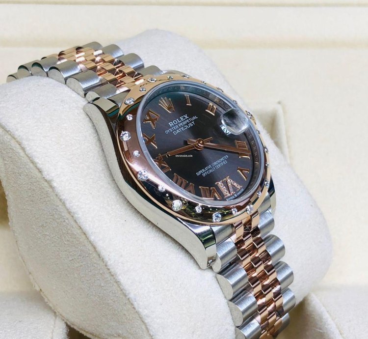 Rolex Datejust 31 Grey Roman Dial Number Vi Diamond 31mm