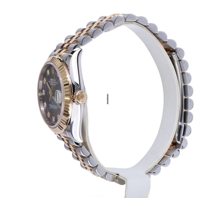 Rolex Datejust 31 Jubilee Gold Steel Mother Of Black Pearl Diamonds Unworn 2025