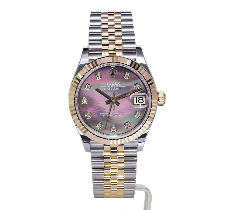 Rolex Datejust 31 Jubilee Gold Steel Mother Of Black Pearl Diamonds Unworn 2025