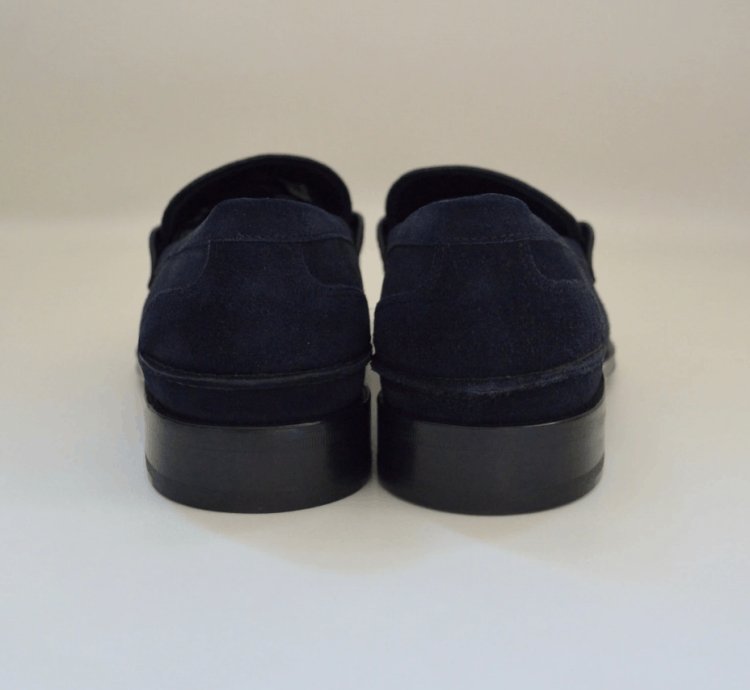 Dark Blue Suede Loafers