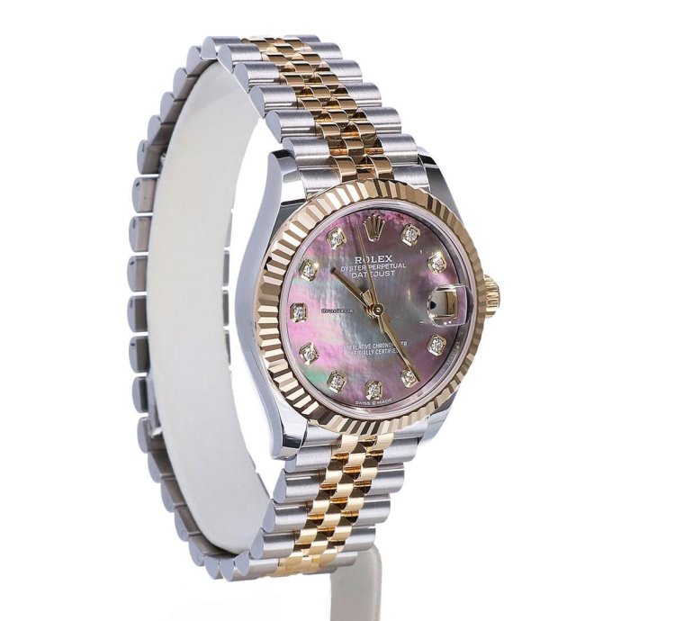Rolex Datejust 31 Jubilee Gold Steel Mother Of Black Pearl Diamonds Unworn 2025