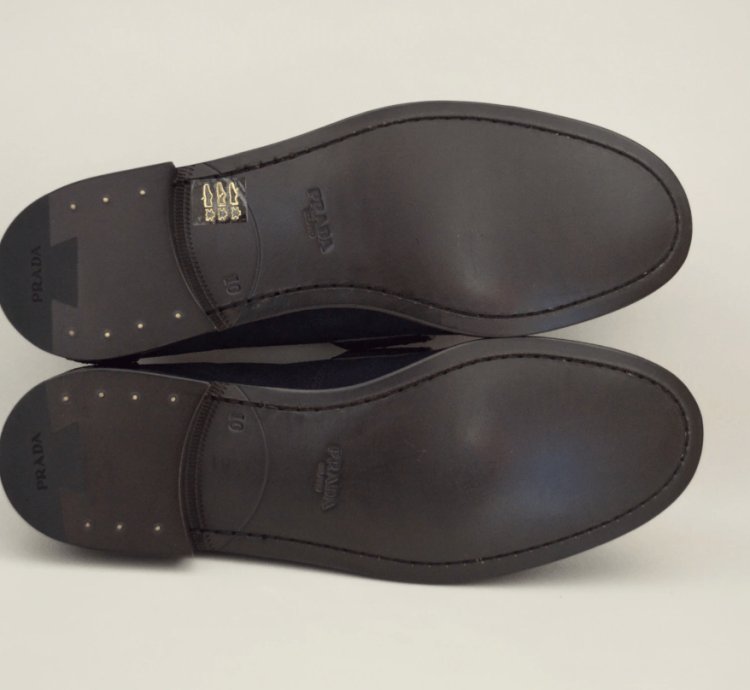 Dark Blue Suede Loafers
