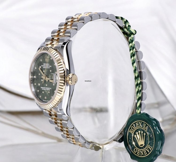 Rolex Datejust 31 Jubilee Gold Steel Olive Green 31 Mm Unworn 2025