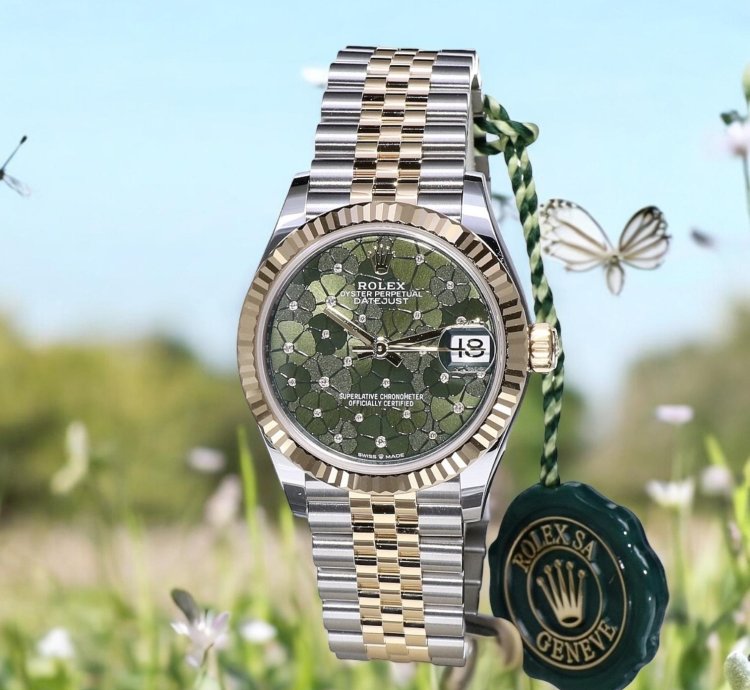 Rolex Datejust 31 Jubilee Gold Steel Olive Green 31 Mm Unworn 2025