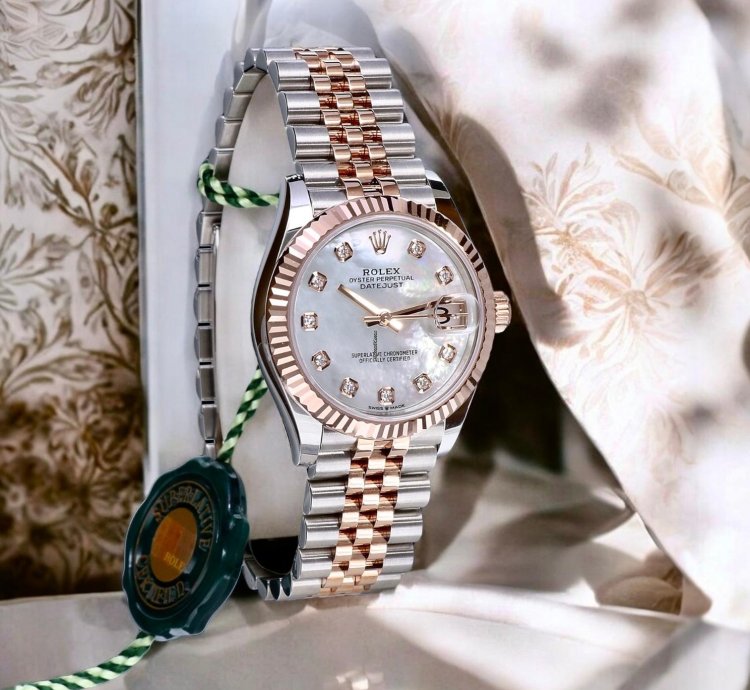 Rolex Datejust 31 Jubilee Rose Gold Steel - Mother Of Pearl Factory Diamonds Unworn 2024