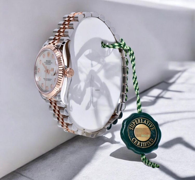 Rolex Datejust 31 Jubilee Rose Gold Steel - Mother Of Pearl Factory Diamonds Unworn 2024
