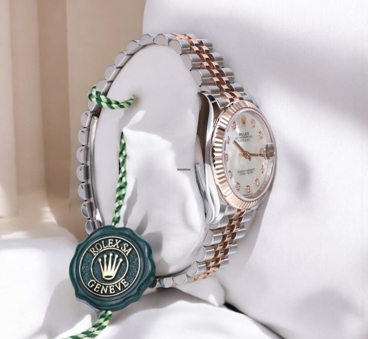 Rolex Datejust 31 Jubilee Rose Gold Steel - Mother Of Pearl Factory Diamonds Unworn 2024