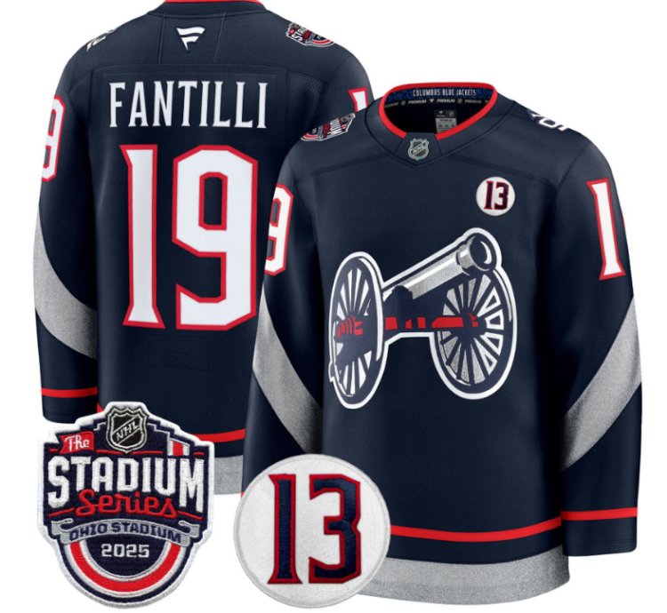 Men Adam Fantilli Jersey 19 Columbus Blue Jackets 2025 Stadium Series Stitched
