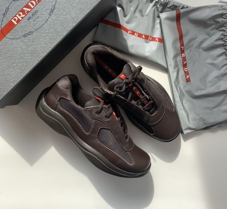 Ds Prada America Cup Two Tone Brown