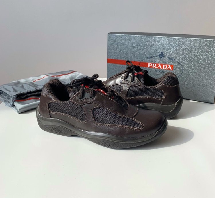 Ds Prada America Cup Two Tone Brown