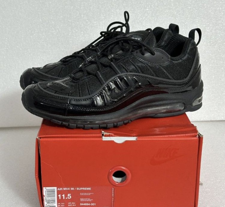 Ds Supreme Nike Air Max 98 Triple Black Sz 11 5