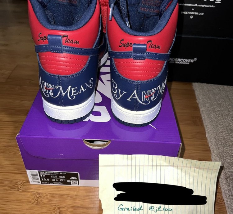 Ds Supreme Nike By Any Means Dunk High Og