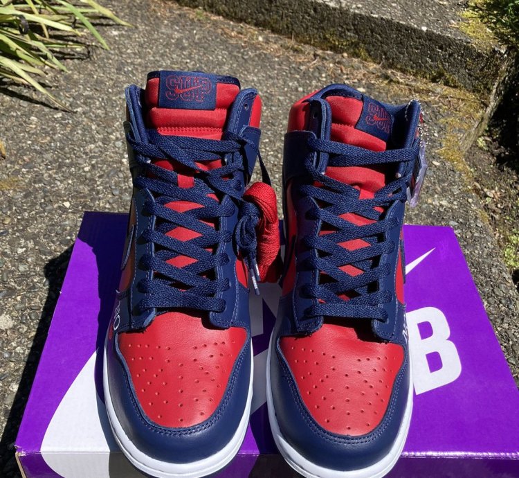 Dunk High By Any Means Navy Red