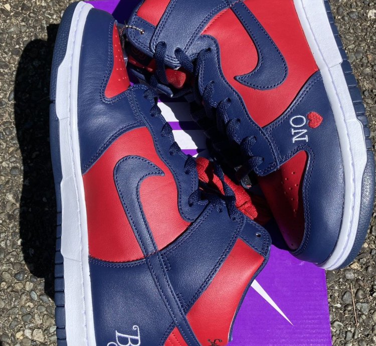 Dunk High By Any Means Navy Red