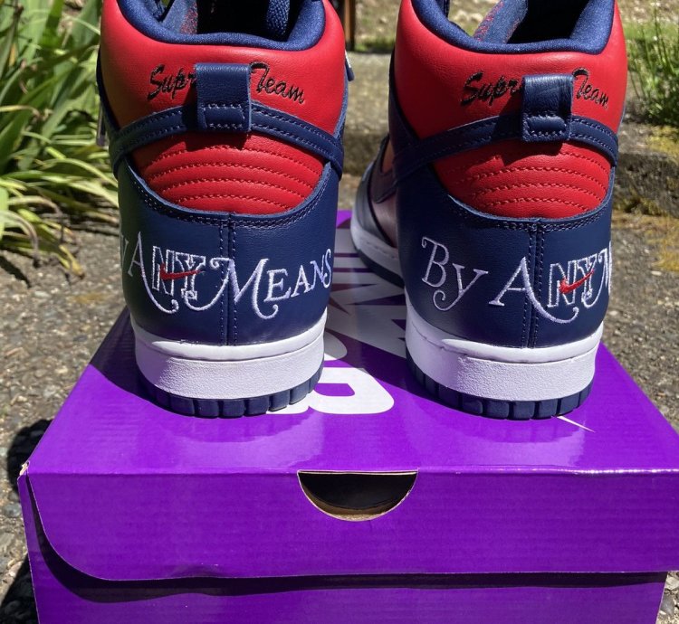 Dunk High By Any Means Navy Red