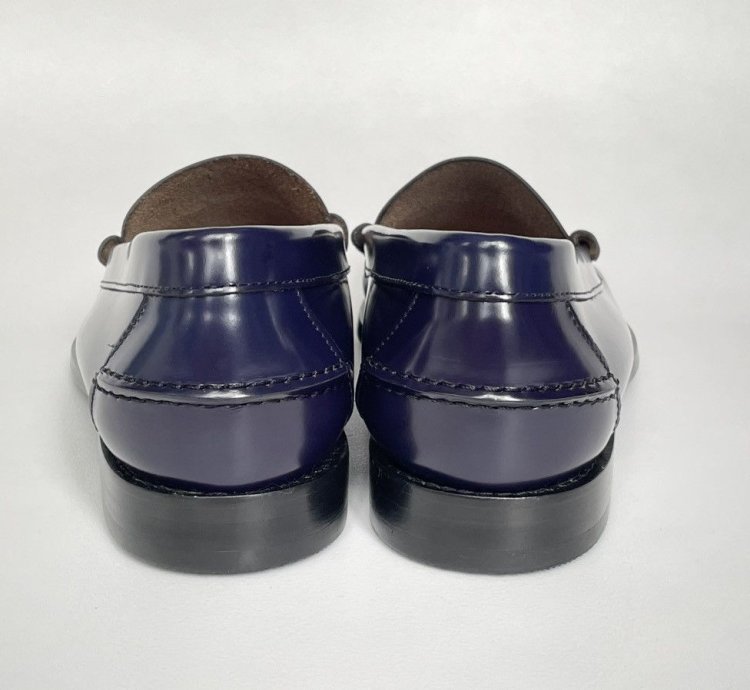 Eggplant Purple Polished Leather Loafers