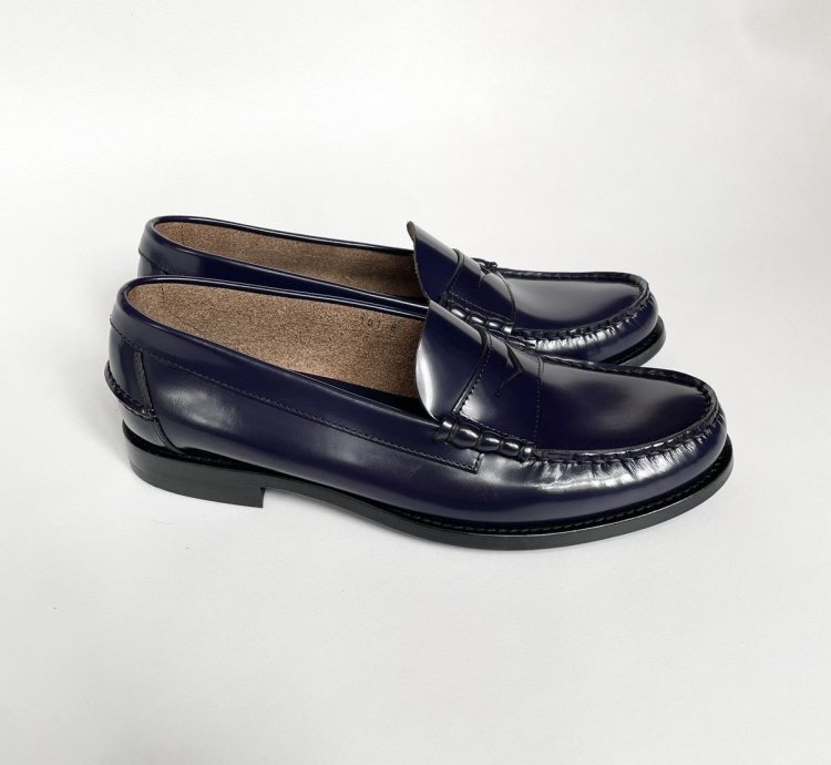 Eggplant Purple Polished Leather Loafers