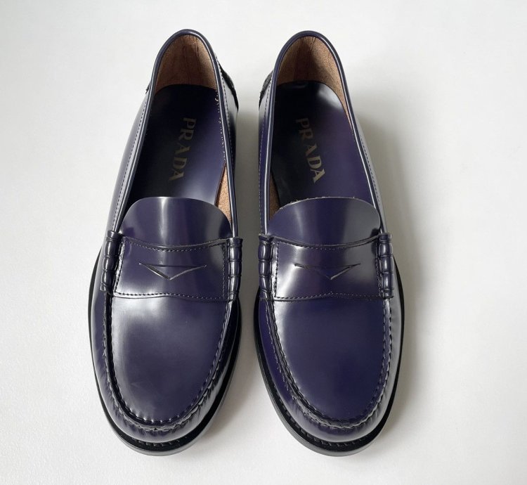 Eggplant Purple Polished Leather Loafers