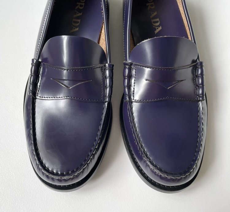 Eggplant Purple Polished Leather Loafers