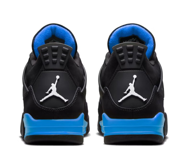 Air Jordan 4 Black Unc - University Blue Thunder