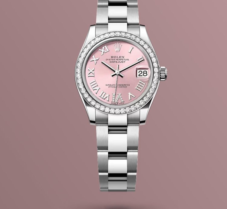 Rolex Datejust 31 New 2024 Pink Diamond Pave 6 9 Dial Diamond Bezel Stainless Steel Oyster