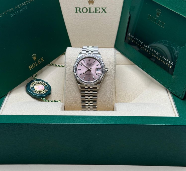 Rolex Datejust 31 New 2024 Pink Index Dial Diamond Bezel Stainless Steel Jubilee Bracelet