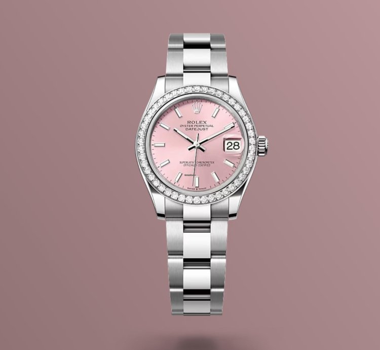 Rolex Datejust 31 New 2024 Pink Index Dial Diamond Bezel Stainless Steel Oyster Bracelet