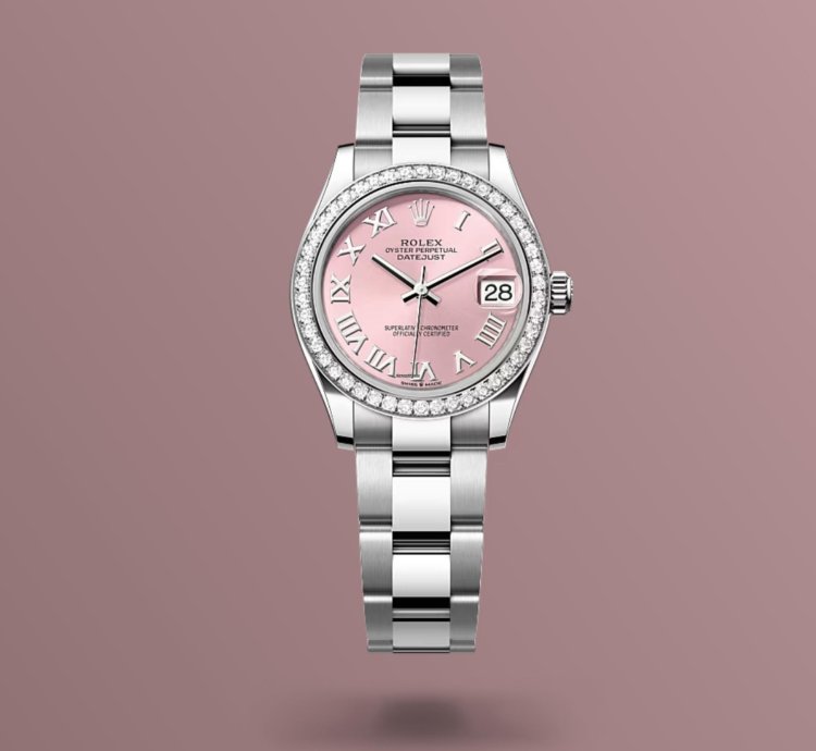 Rolex Datejust 31 New 2024 Pink Roman Dial Diamond Bezel Stainless Steel Oyster Bracelet