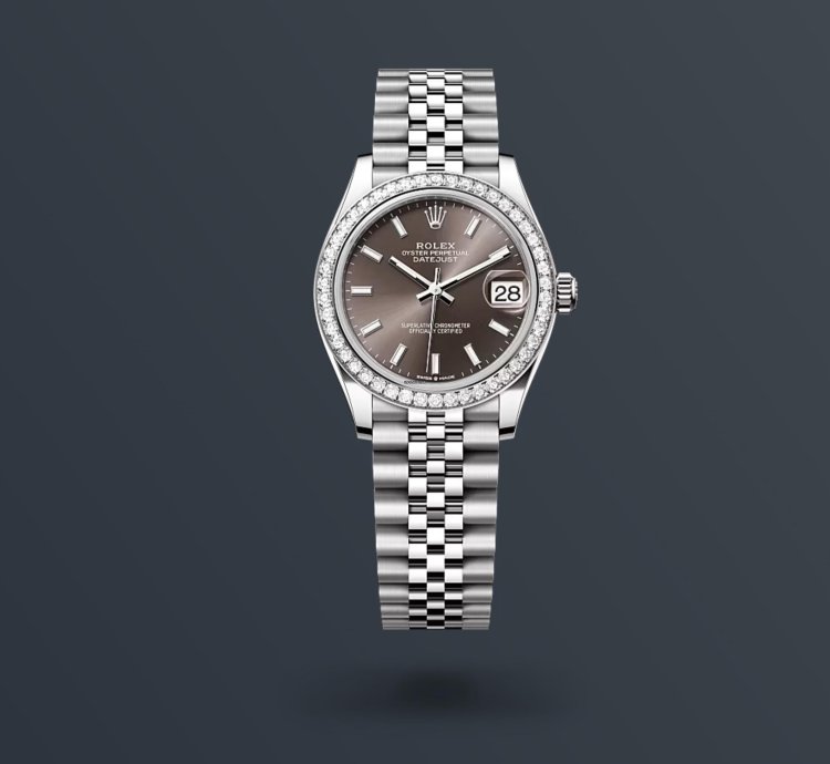 Rolex Datejust 31 New 2024 Rhodium Grey Index Dial Diamond Bezel Stainless Steel Jubilee